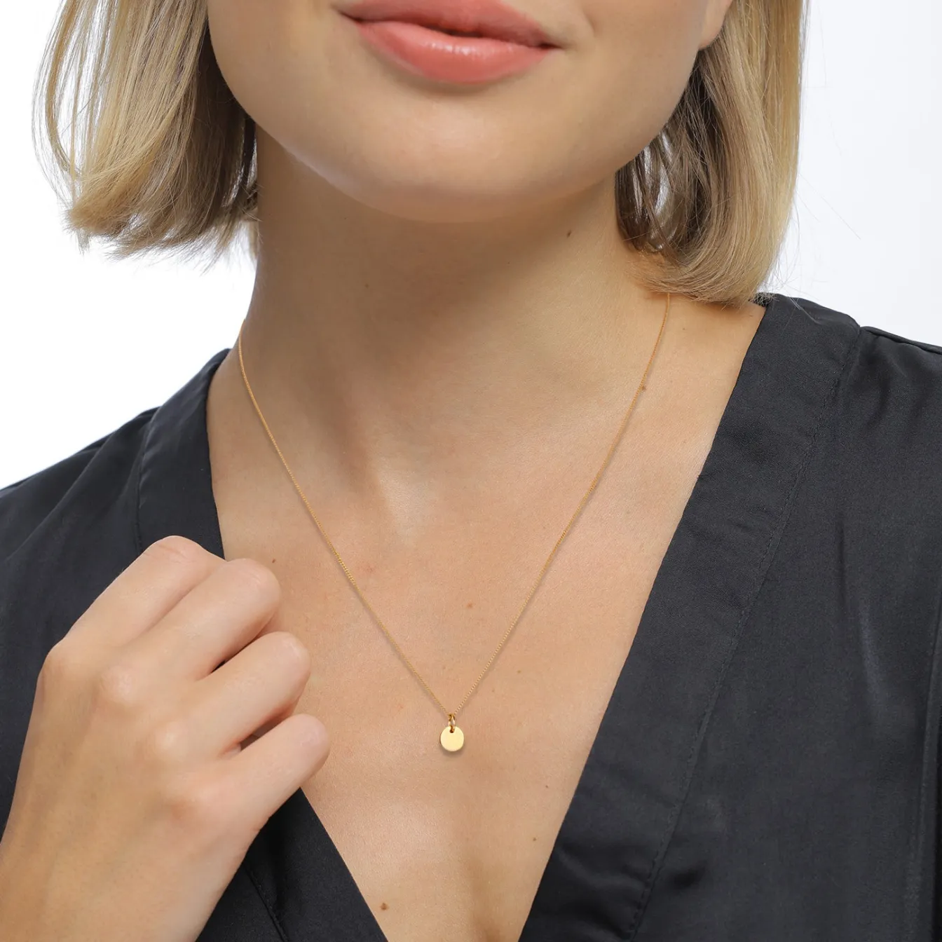 Elli "Gravur Anhänger | Plättchen< Anhänger & Charms|Echtgold