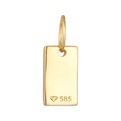 Elli "Gravur Anhänger | Plättchen Rechteck< Anhänger & Charms|Echtgold
