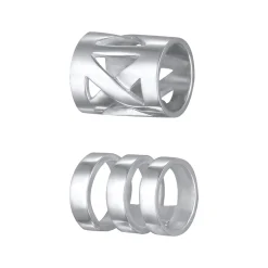 Elli "Haarring 2er Set Dreadlocks< Letzte Chance|Silber