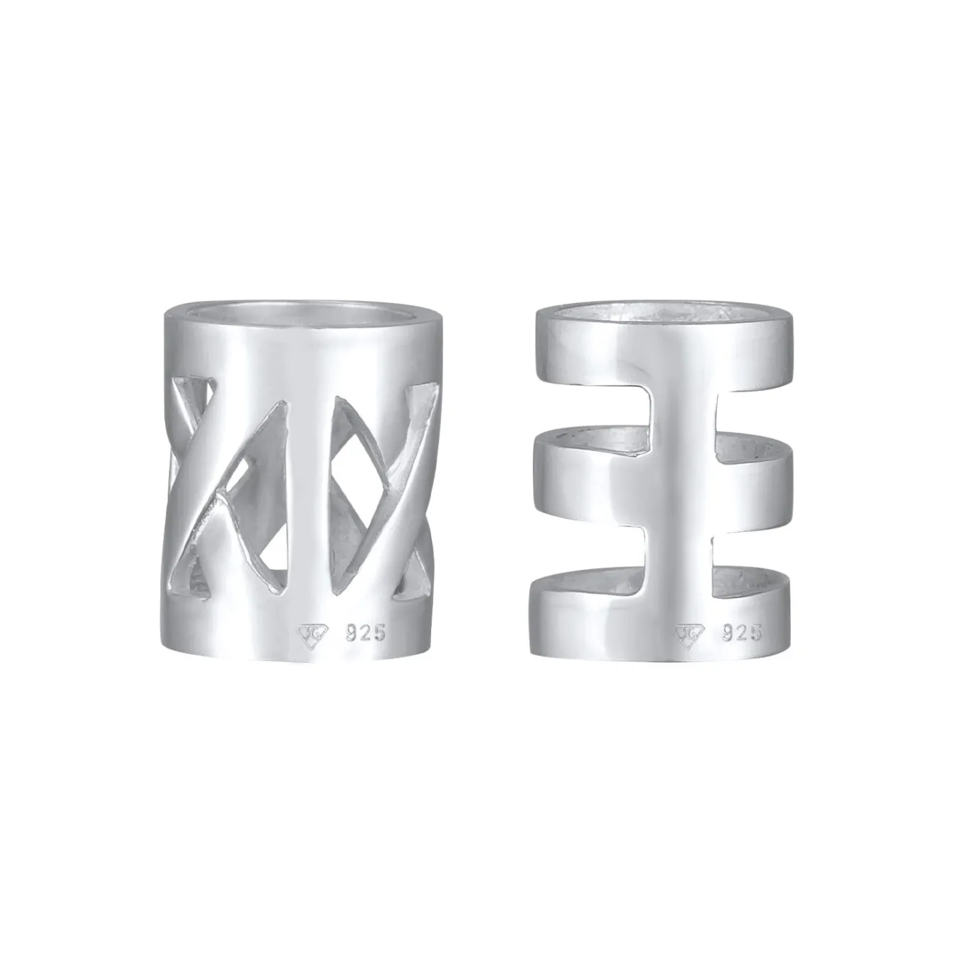Elli "Haarring 2er Set Dreadlocks< Letzte Chance|Silber