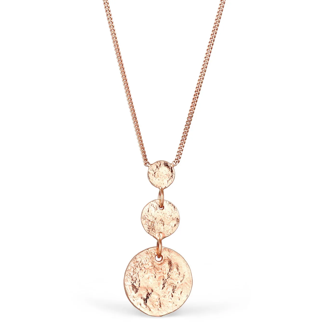 Elli "Halskette | Anhänger Plättchen< Roségold|Halsketten