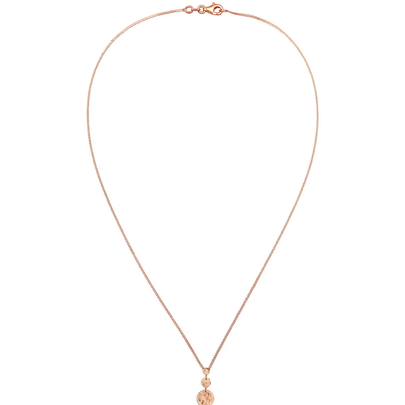 Elli "Halskette | Anhänger Plättchen< Roségold|Halsketten
