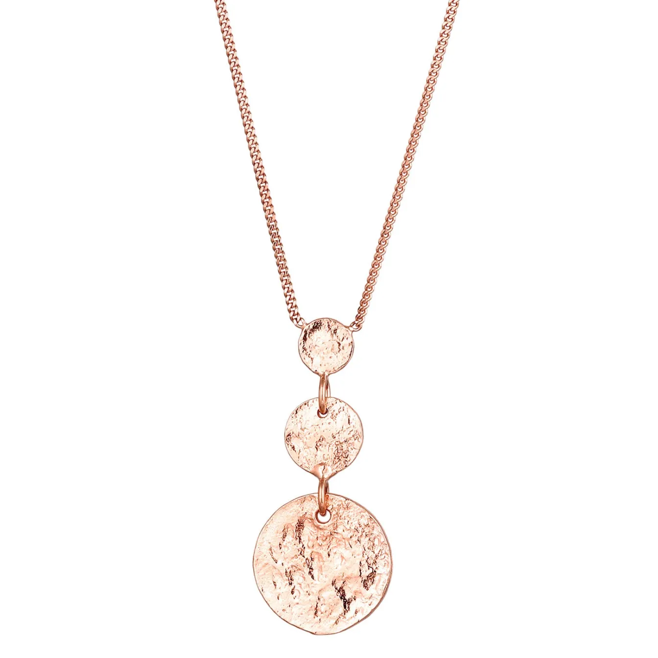 Elli "Halskette | Anhänger Plättchen< Roségold|Halsketten