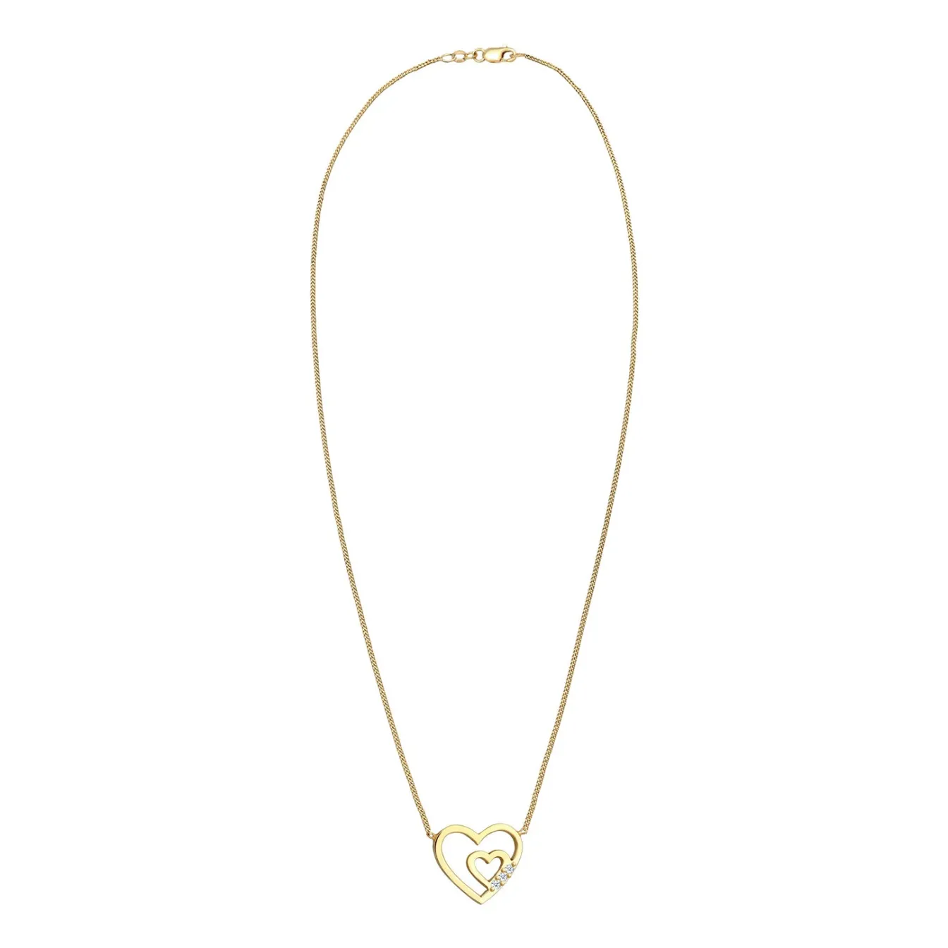 Elli "Halskette | Diamant ( Weiß, 0,045 ct )< Vergoldet|Symbol-schmuck