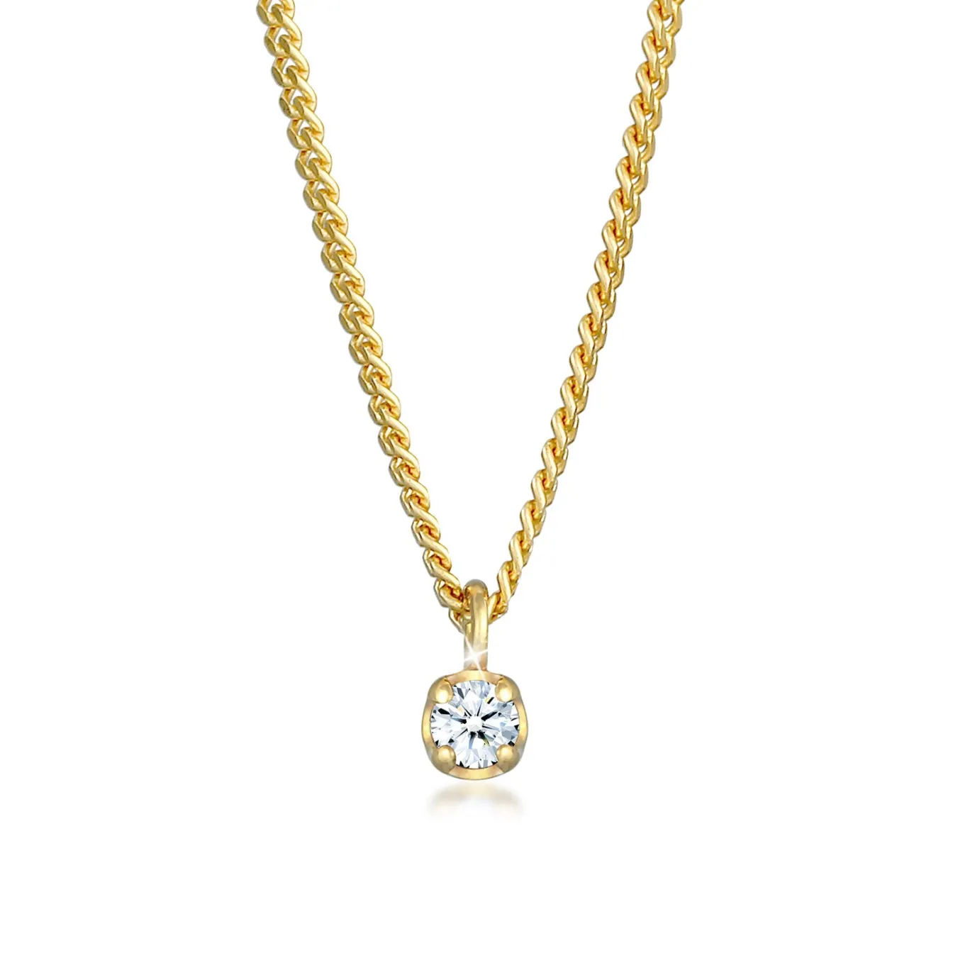 Elli "Halskette | Diamant (Weiß, 0,03 ct)< Halsketten|Echtgold