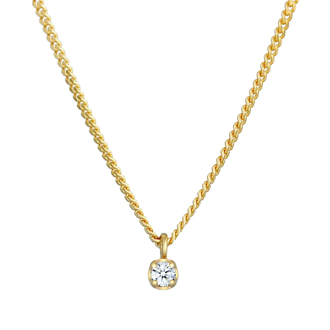 Elli "Halskette | Diamant (Weiß, 0,03 ct)< Halsketten|Echtgold