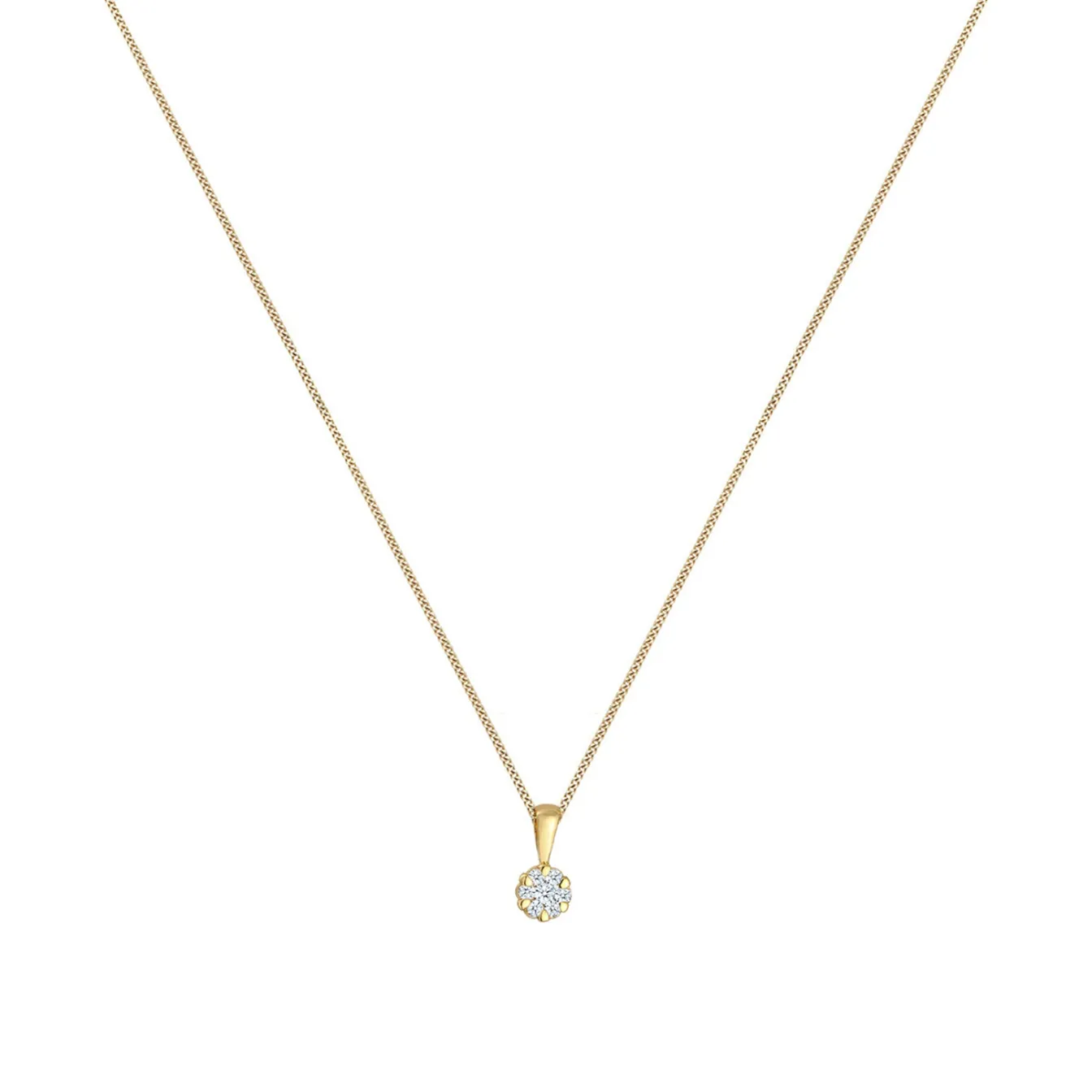 Elli "Halskette | Diamant (Weiß, 0,12 ct)< Halsketten|Echtgold