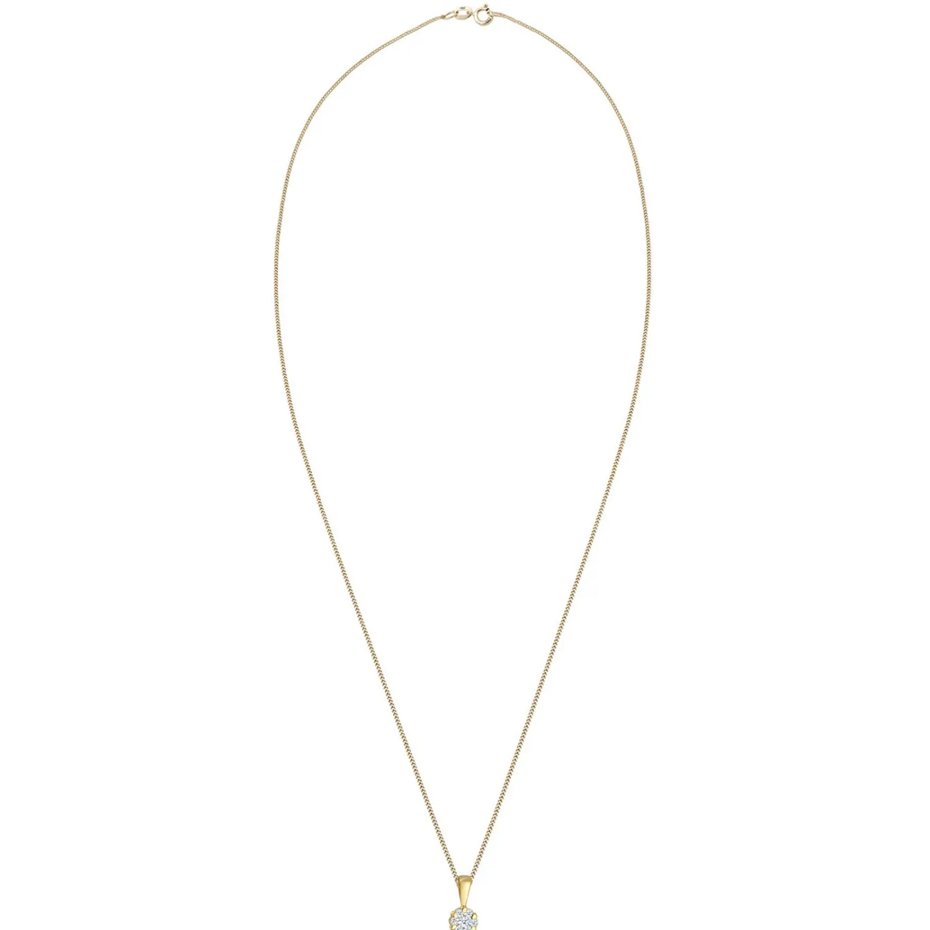Elli "Halskette | Diamant (Weiß, 0,12 ct)< Halsketten|Echtgold