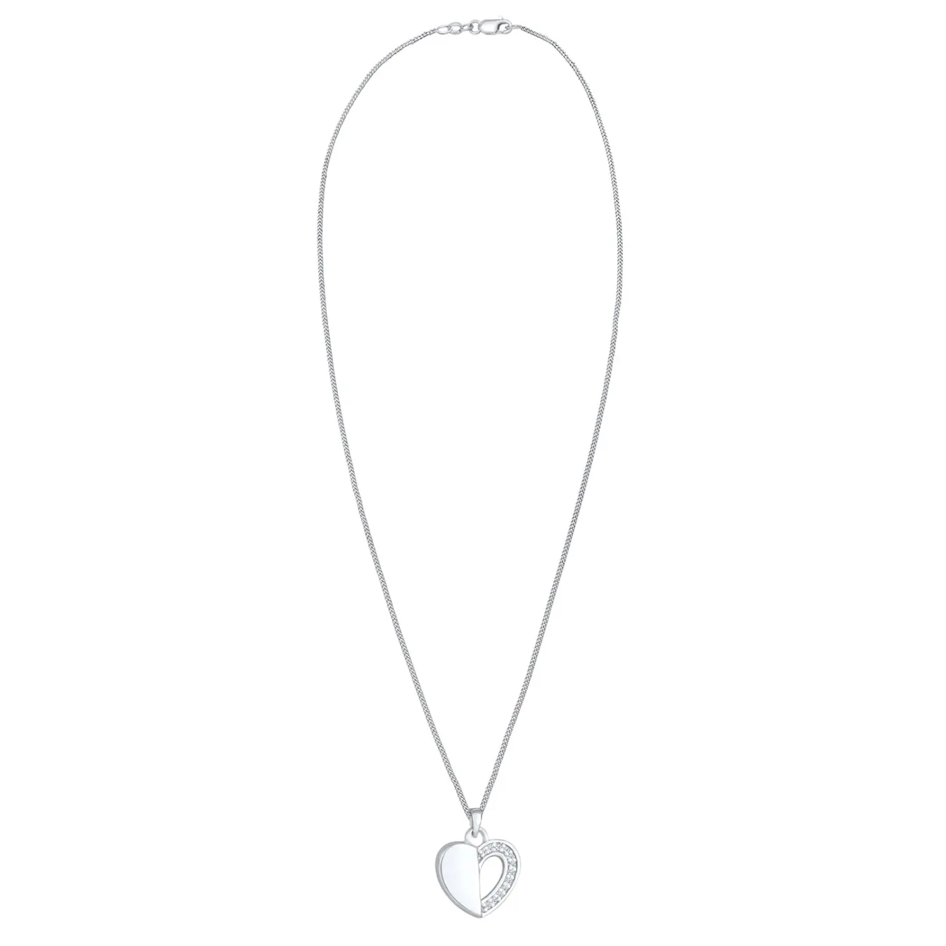 Elli "Halskette | Diamant (Weiß, 0,06 ct)< Symbol-schmuck|Herz-schmuck