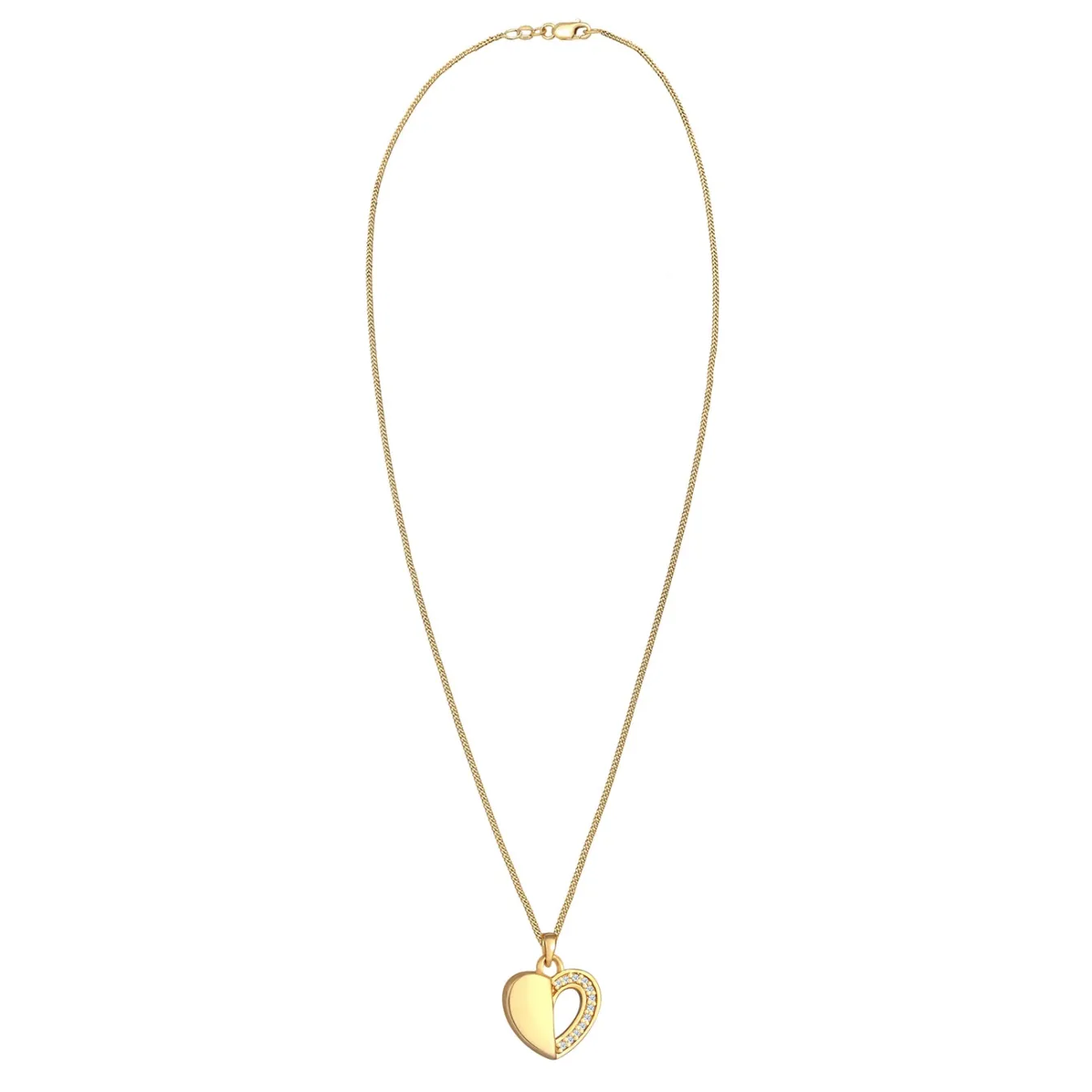 Elli "Halskette | Diamant (Weiß, 0,06 ct)< Symbol-schmuck|Herz-schmuck