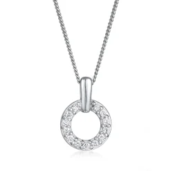 Elli "Halskette | Kreis mit Labordiamanten (0.052 ct)< Diamanten|Halsketten