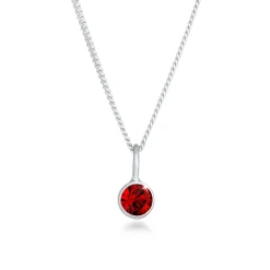 Elli "Halskette | Kristall (Dunkelrot)< Halsketten|Silber