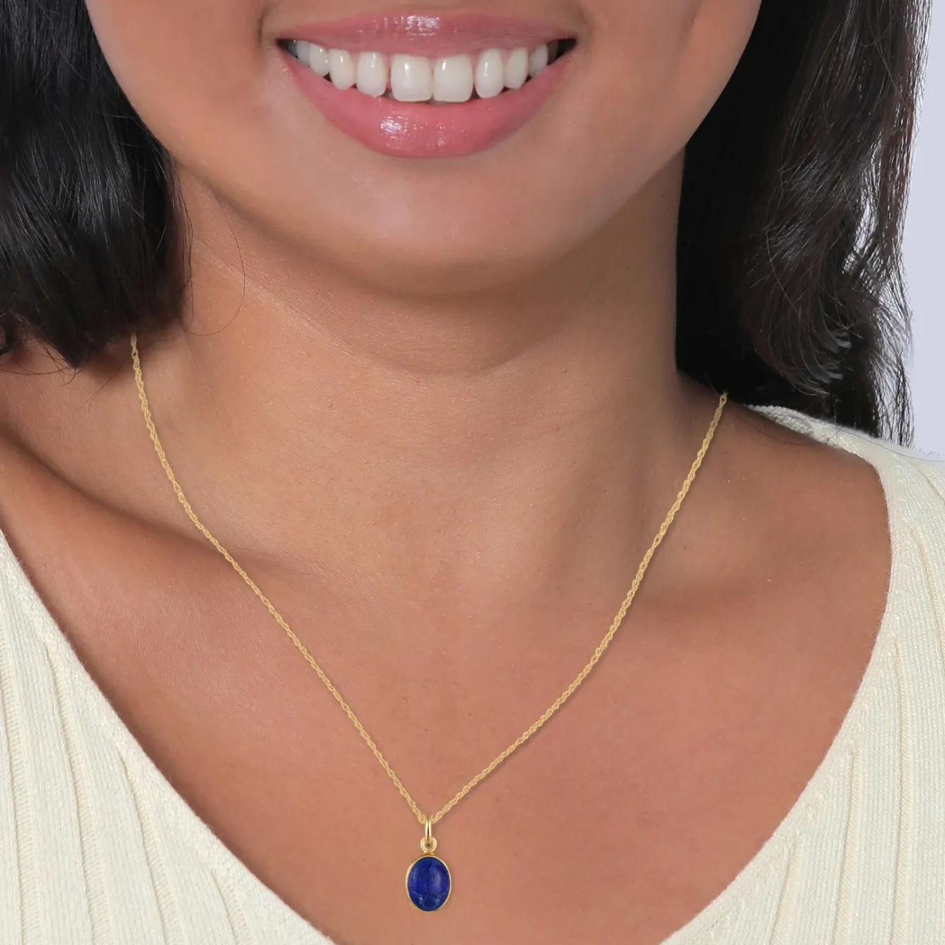 Elli "Halskette | Lapis Lazuli (Blau)< Edelsteine|Halsketten