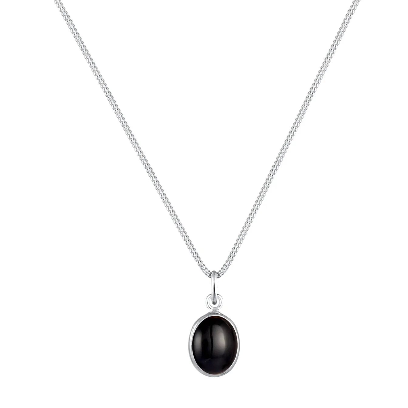 Elli "Halskette | Onyx (Schwarz)< Halsketten|Vergoldet