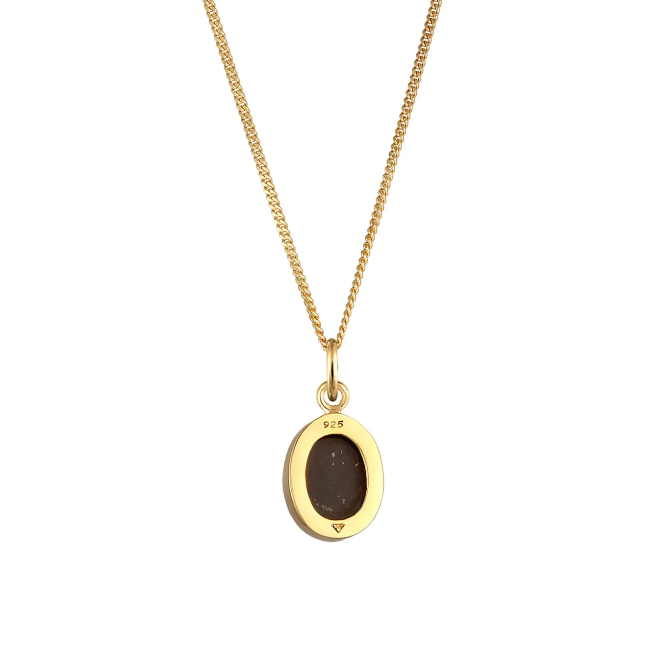 Elli "Halskette | Onyx (Schwarz)< Halsketten|Vergoldet