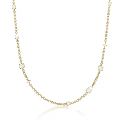 Elli "Halskette | Opal (Weiß)< Roségold|Halsketten