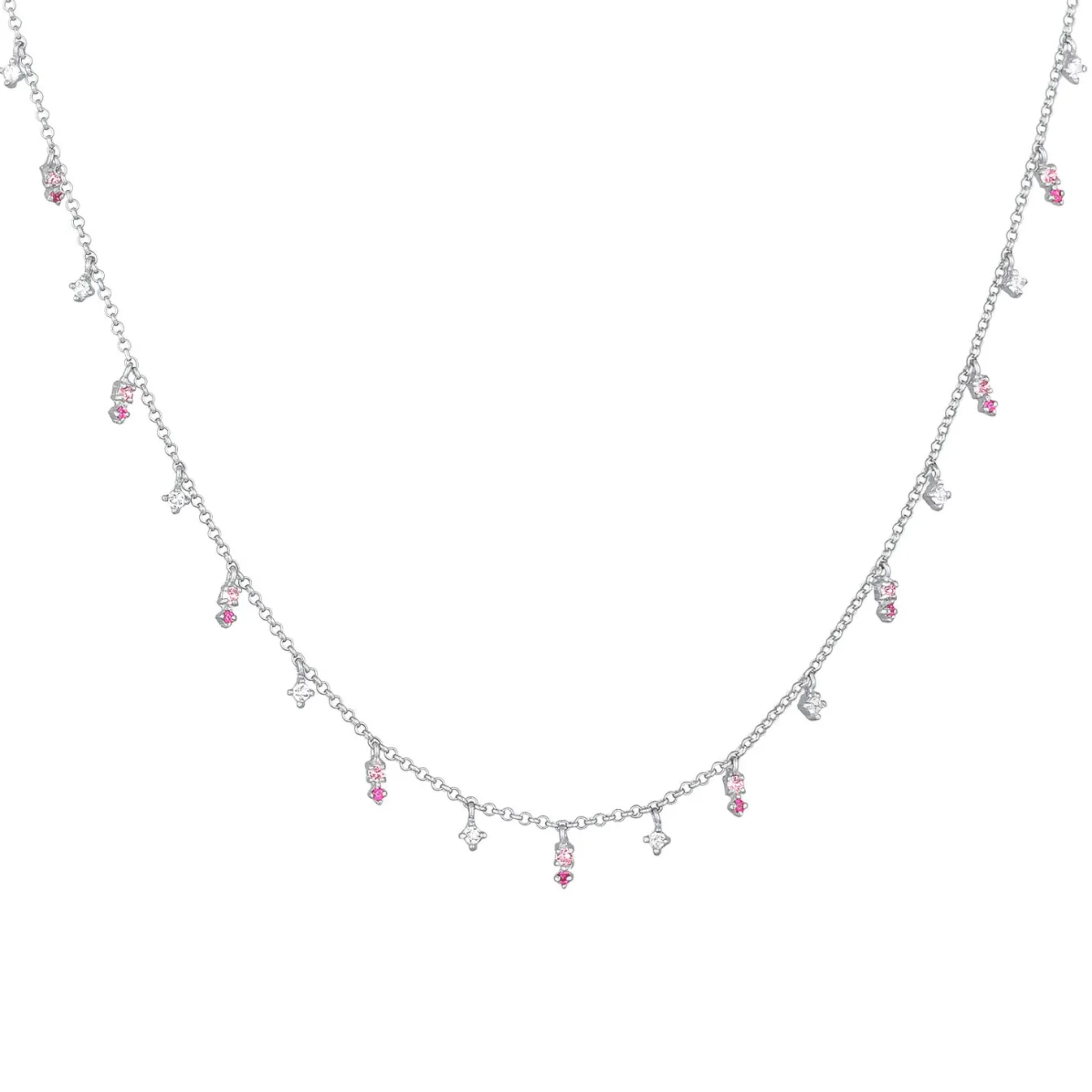 Elli "Halskette Anhänger | Kristalle (Rosa)< Halsketten|Silber