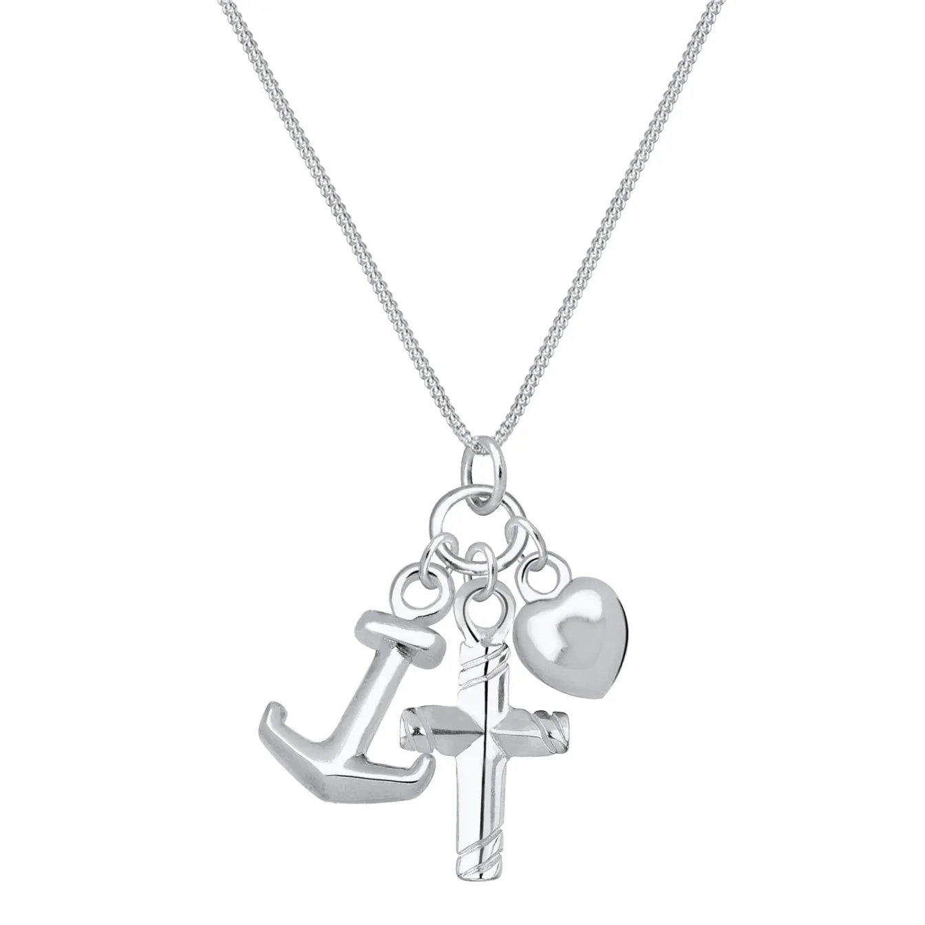 Elli "Halskette Anker Kreuz Herz< Symbol-schmuck|Herz-schmuck