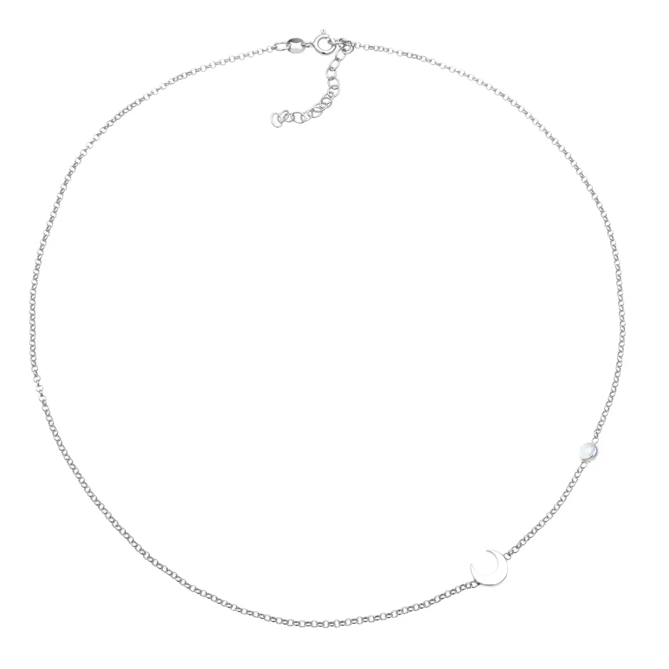 Elli "Halskette Astro | Mondstein (Weiß)< Symbol-schmuck|Halsketten