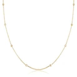 Elli "Halskette Basic | Kristalle (Weiß)< Roségold|Halsketten