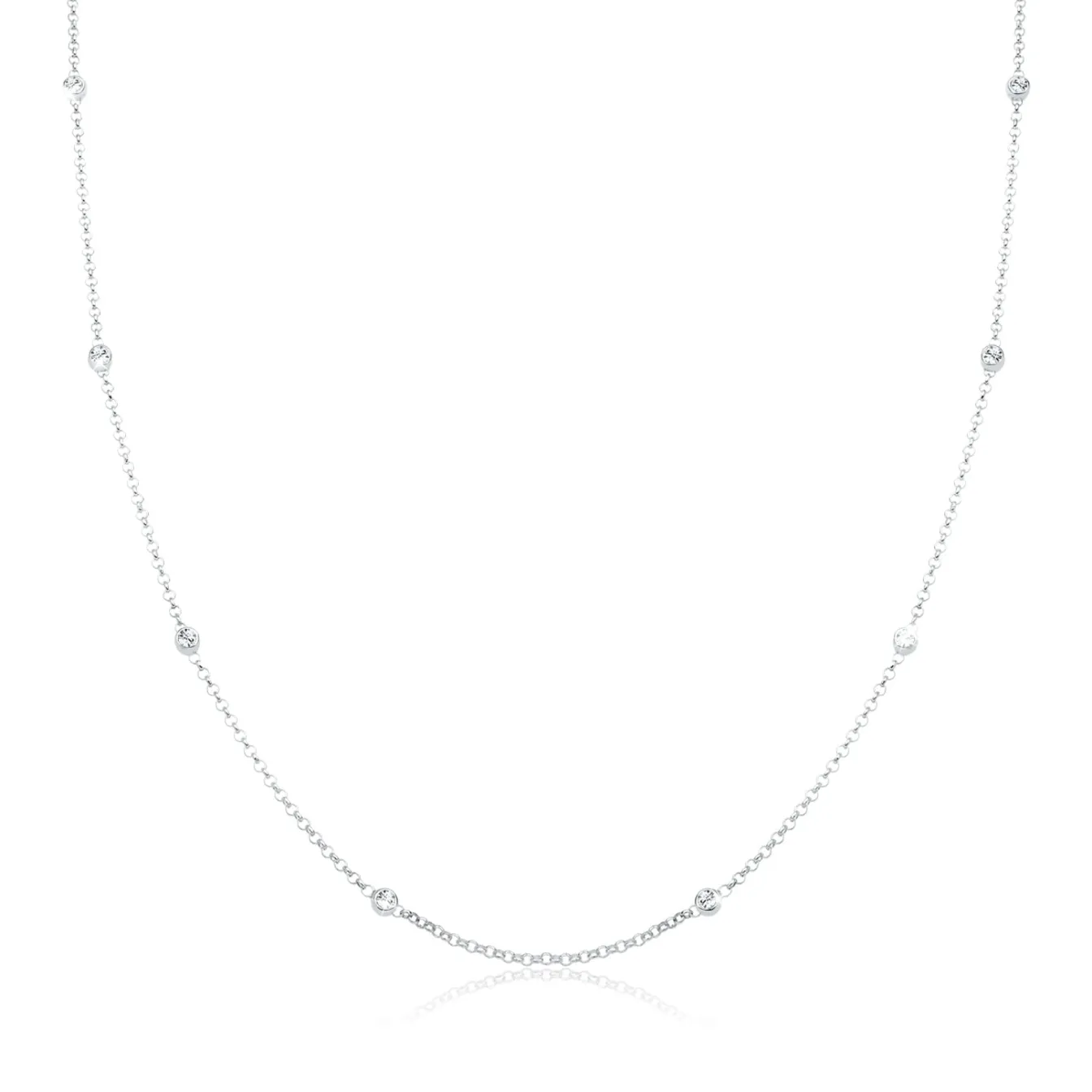 Elli "Halskette Basic | Kristalle (Weiß)< Roségold|Halsketten