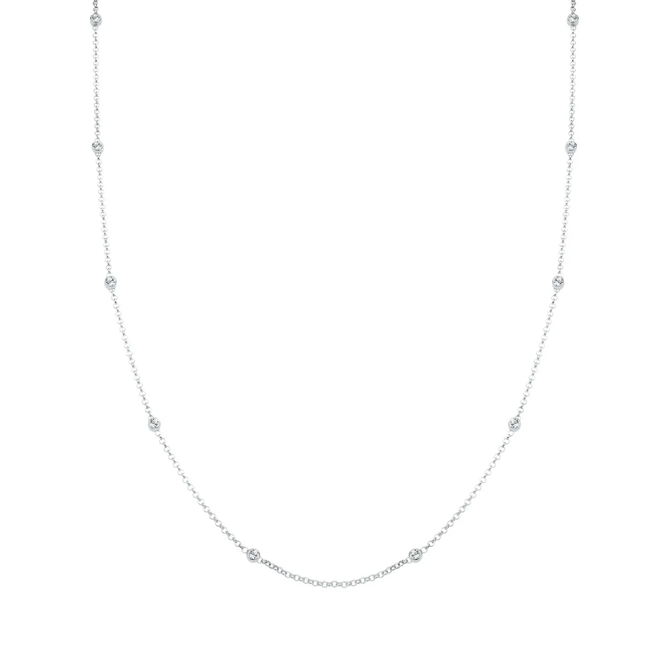 Elli "Halskette Basic | Kristalle (Weiß)< Roségold|Halsketten