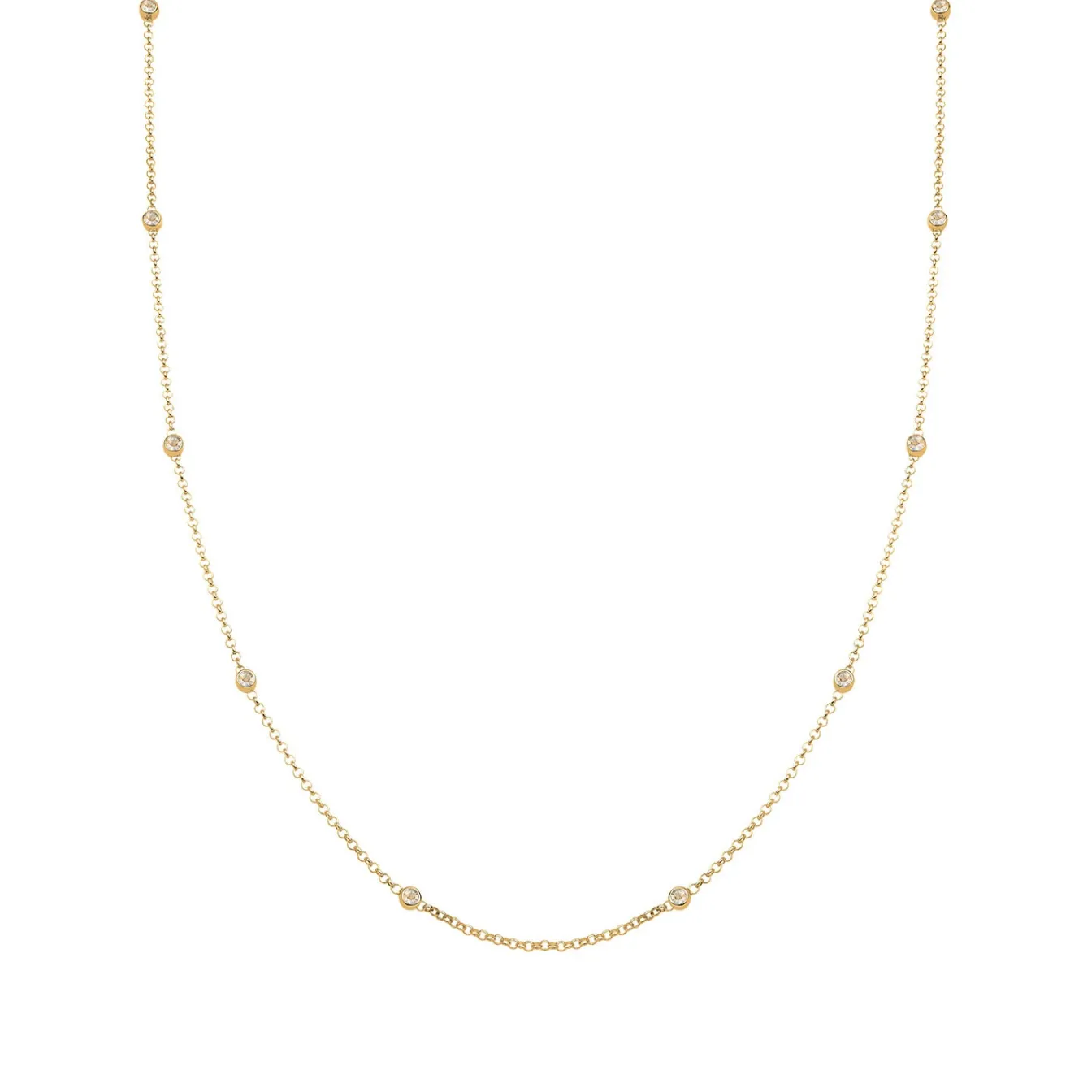 Elli "Halskette Basic | Kristalle (Weiß)< Roségold|Halsketten