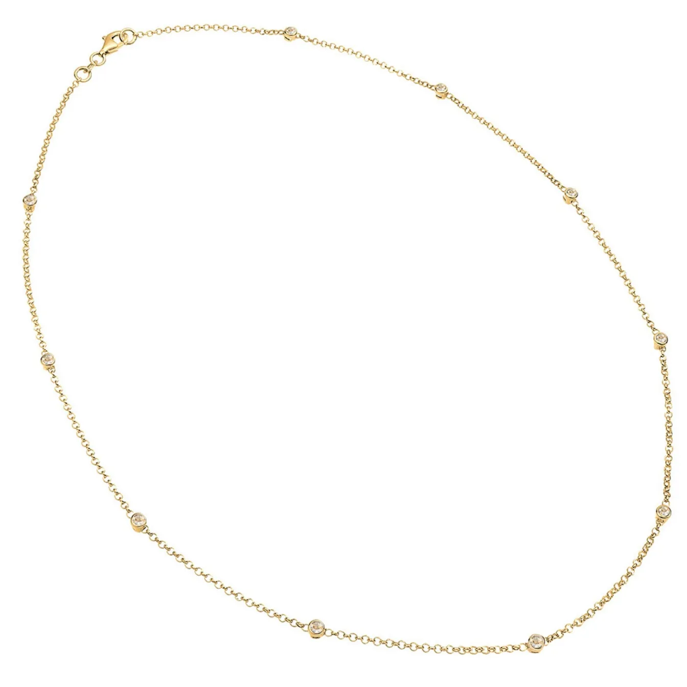 Elli "Halskette Basic | Kristalle (Weiß)< Roségold|Halsketten