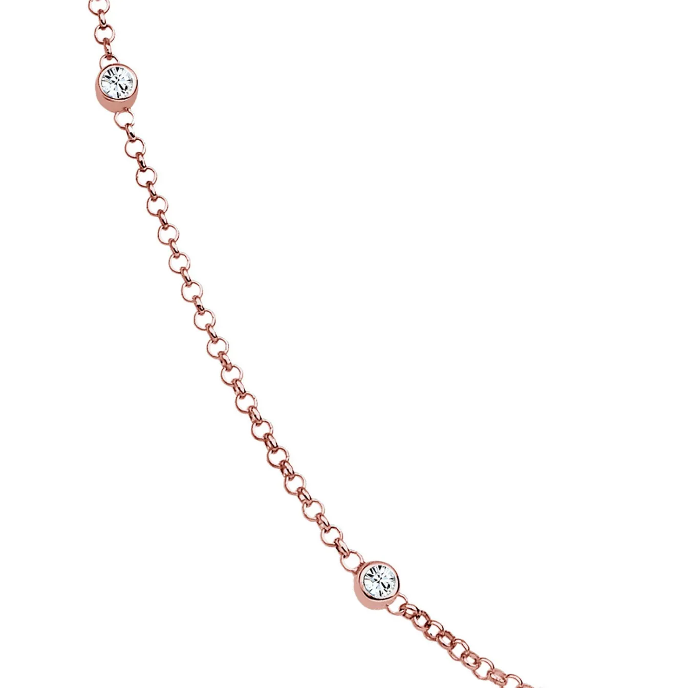 Elli "Halskette Basic | Kristalle (Weiß)< Roségold|Halsketten