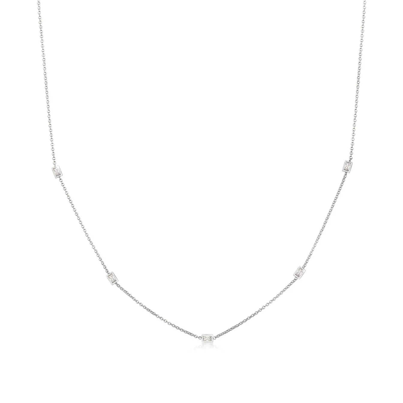 Elli "Halskette Basic | Zirkonia (Weiß)< Halsketten|Silber