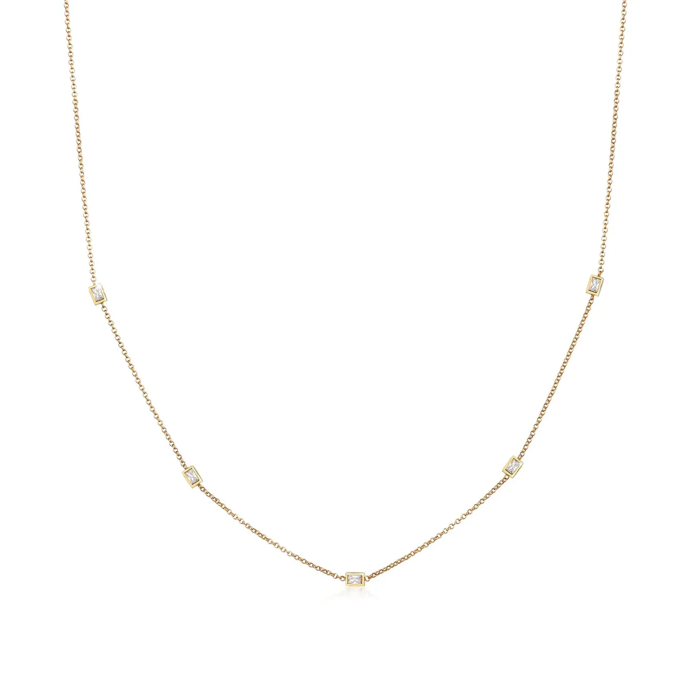 Elli "Halskette Basic | Zirkonia (Weiß)< Halsketten|Silber