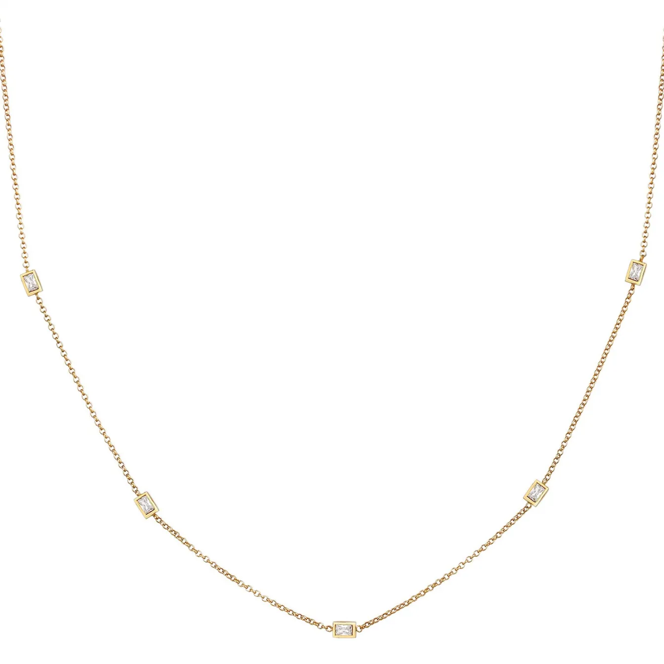 Elli "Halskette Basic | Zirkonia (Weiß)< Halsketten|Silber