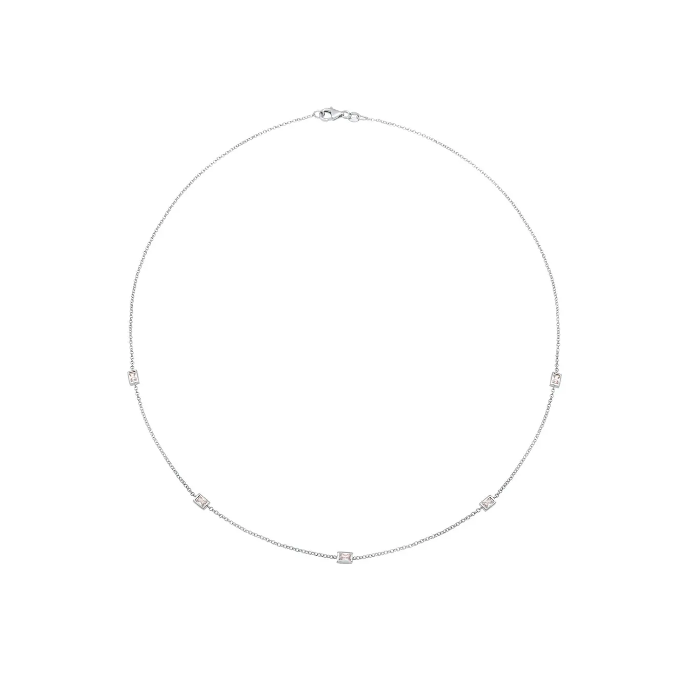 Elli "Halskette Basic | Zirkonia (Weiß)< Halsketten|Silber