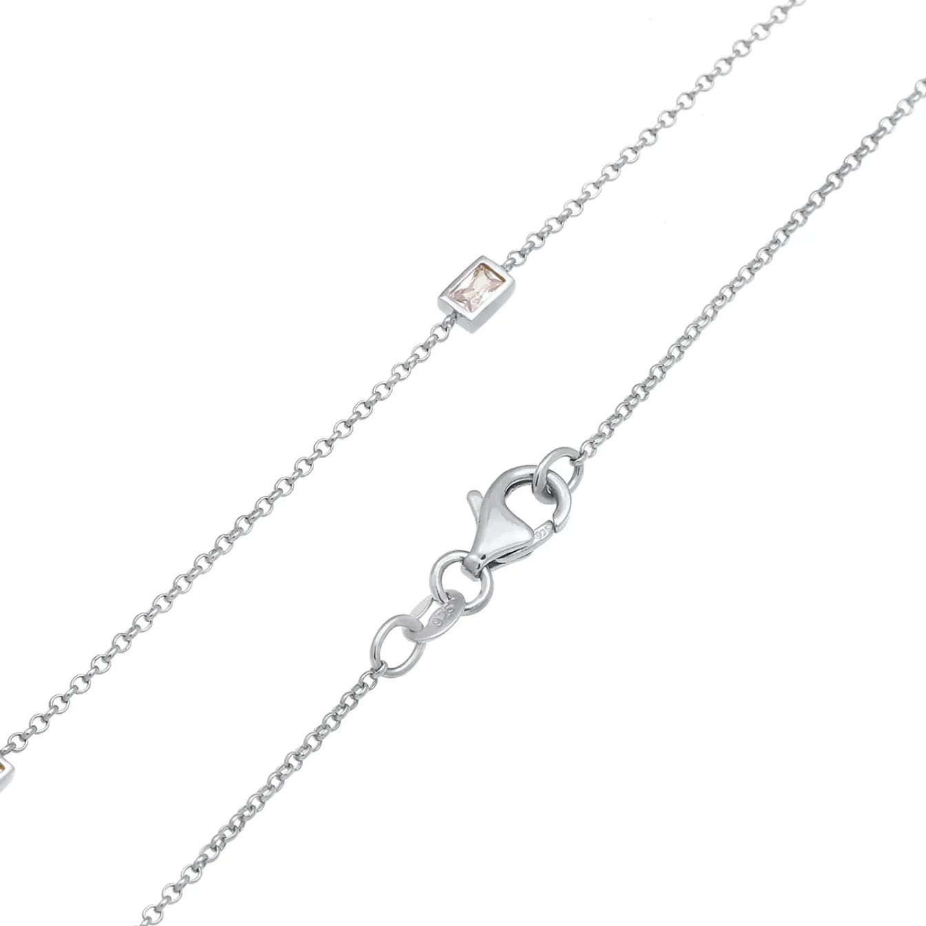 Elli "Halskette Basic | Zirkonia (Weiß)< Halsketten|Silber