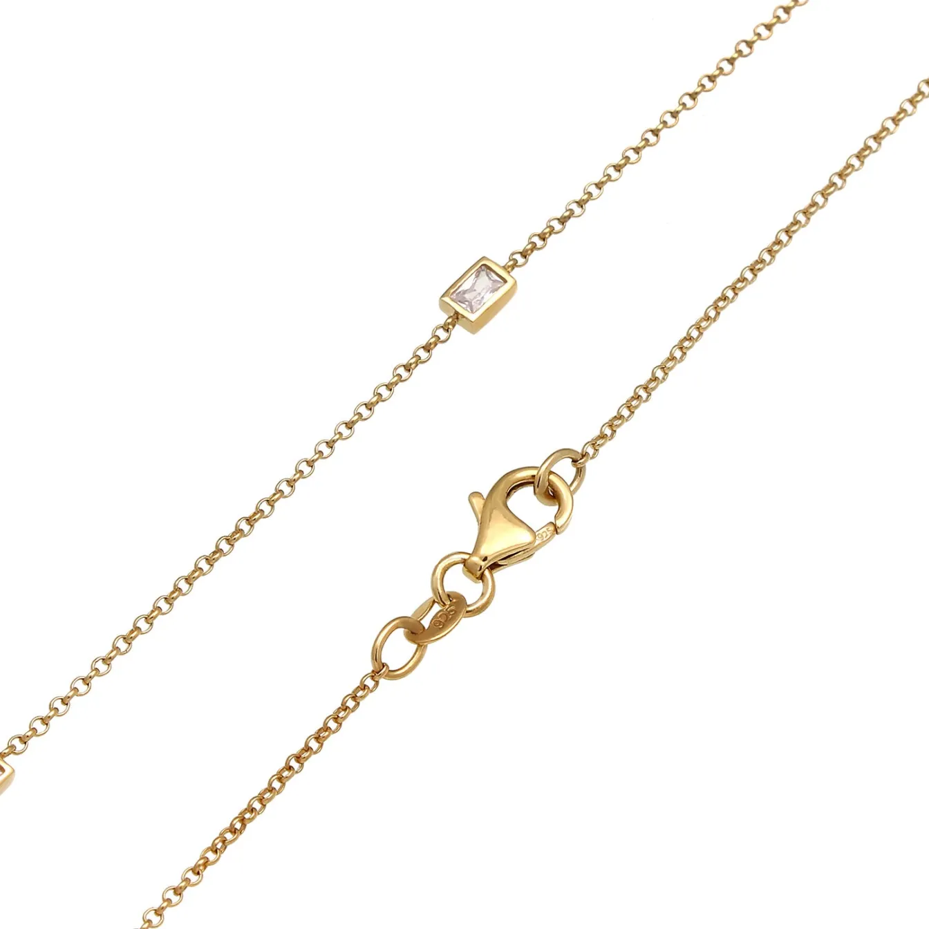 Elli "Halskette Basic | Zirkonia (Weiß)< Halsketten|Silber