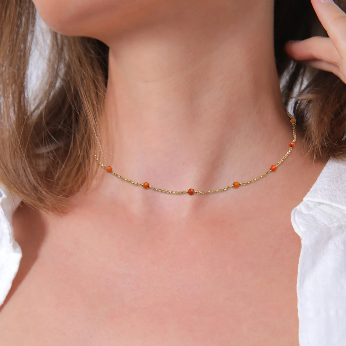 Elli "Halskette Beads | Achat Perlen< Vergoldet|Perlen