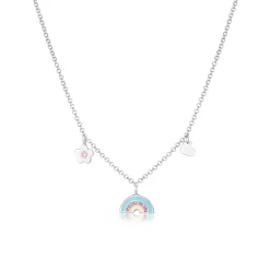 Elli "Halskette Blume | Kristall (Rosa)<Kinder Symbol-schmuck|Herz-schmuck