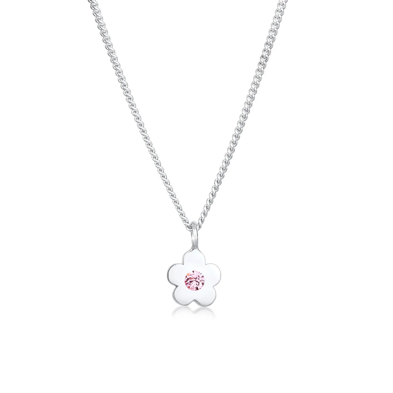 Elli "Halskette Blume | Kristall (Rosa)<Kinder Symbol-schmuck|Kinderschmuck