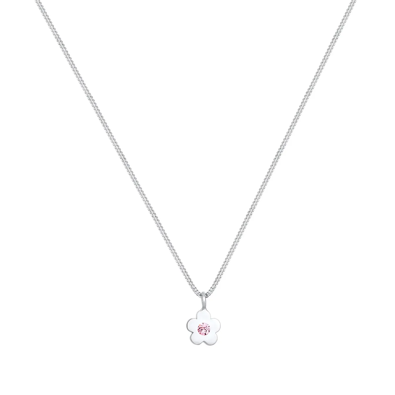 Elli "Halskette Blume | Kristall (Rosa)<Kinder Symbol-schmuck|Kinderschmuck
