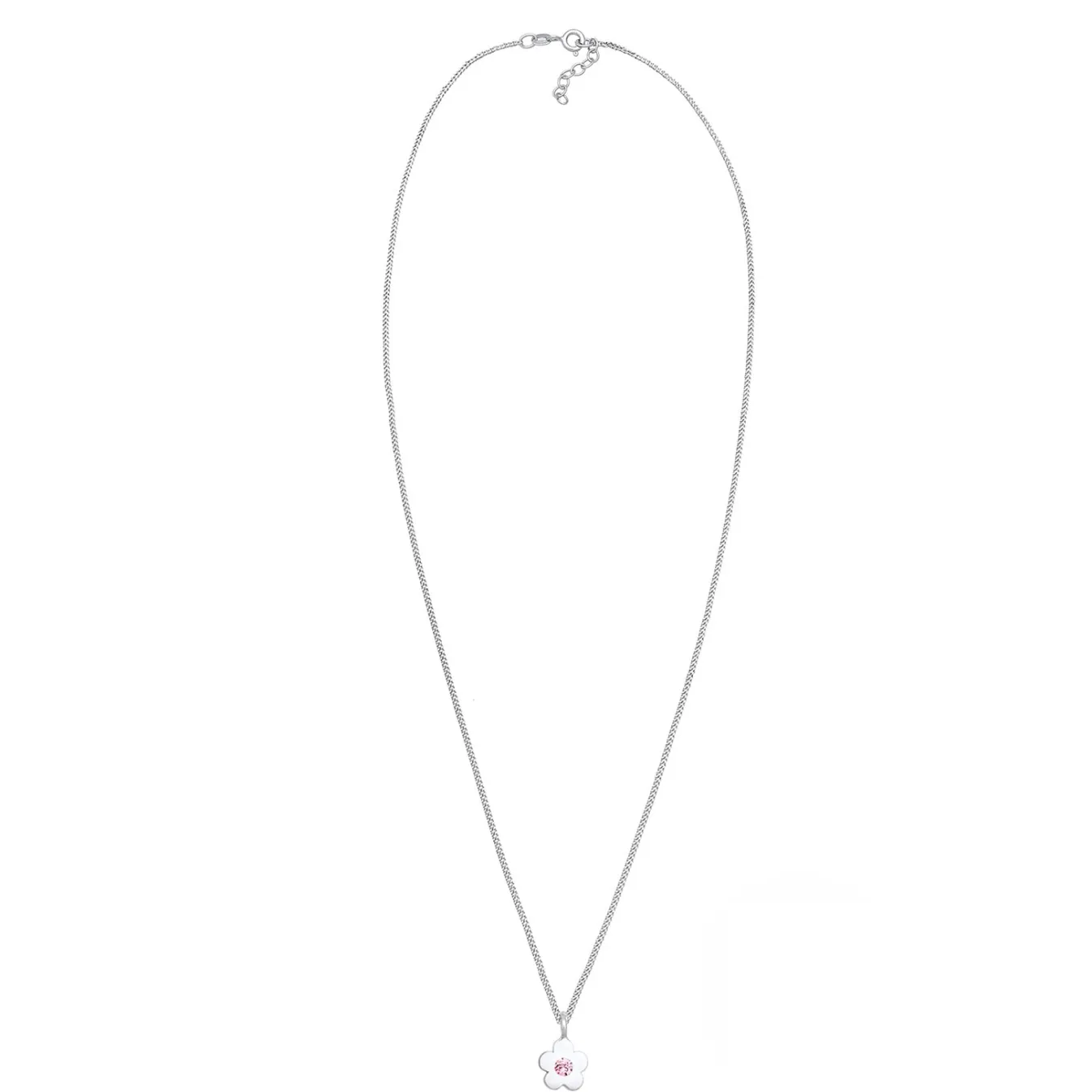 Elli "Halskette Blume | Kristall (Rosa)<Kinder Symbol-schmuck|Kinderschmuck