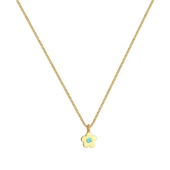 Elli "Halskette Blume | Kristall (Hellblau)<Kinder Symbol-schmuck|Kinderschmuck
