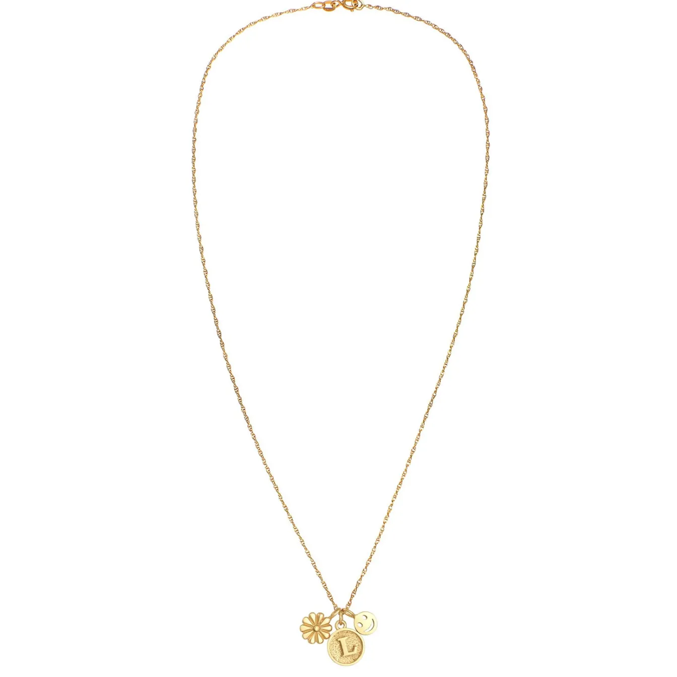 Elli "Halskette Blume Smiling Buchstabe< Symbol-schmuck|Personalisierter Schmuck