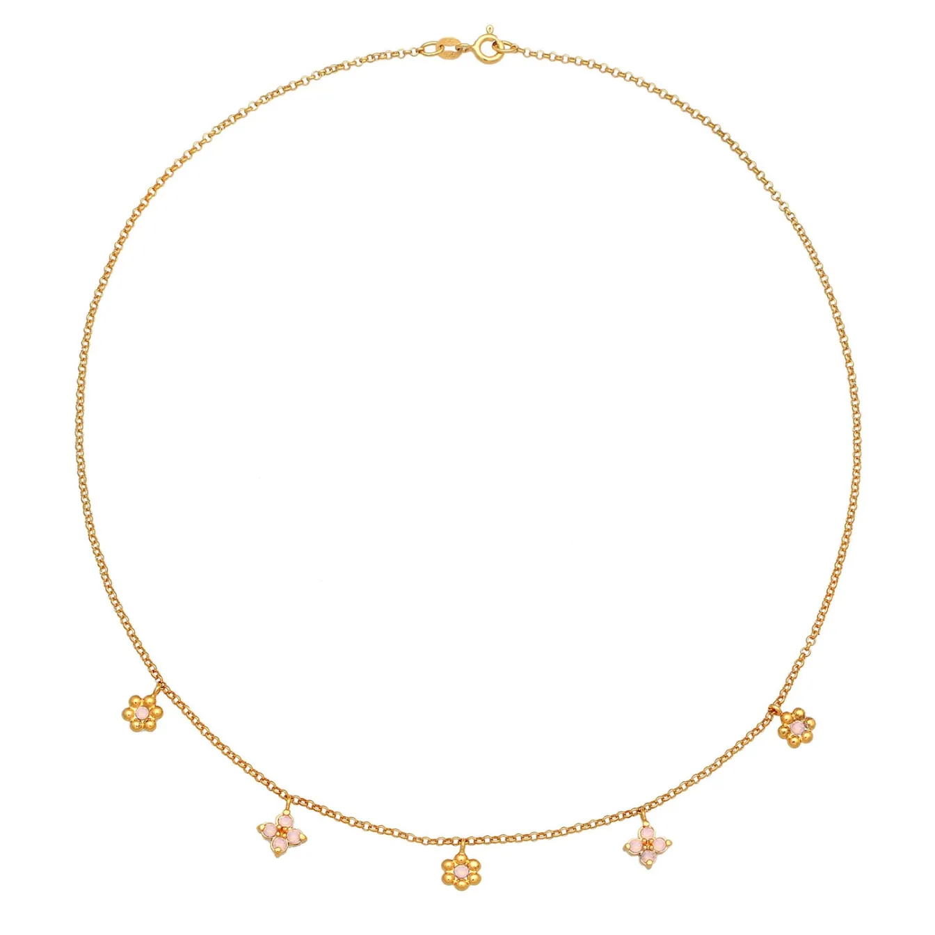 Elli "Halskette Blumen Anhänger | Kristalle (Blau)<Kinder Symbol-schmuck|Kinderschmuck
