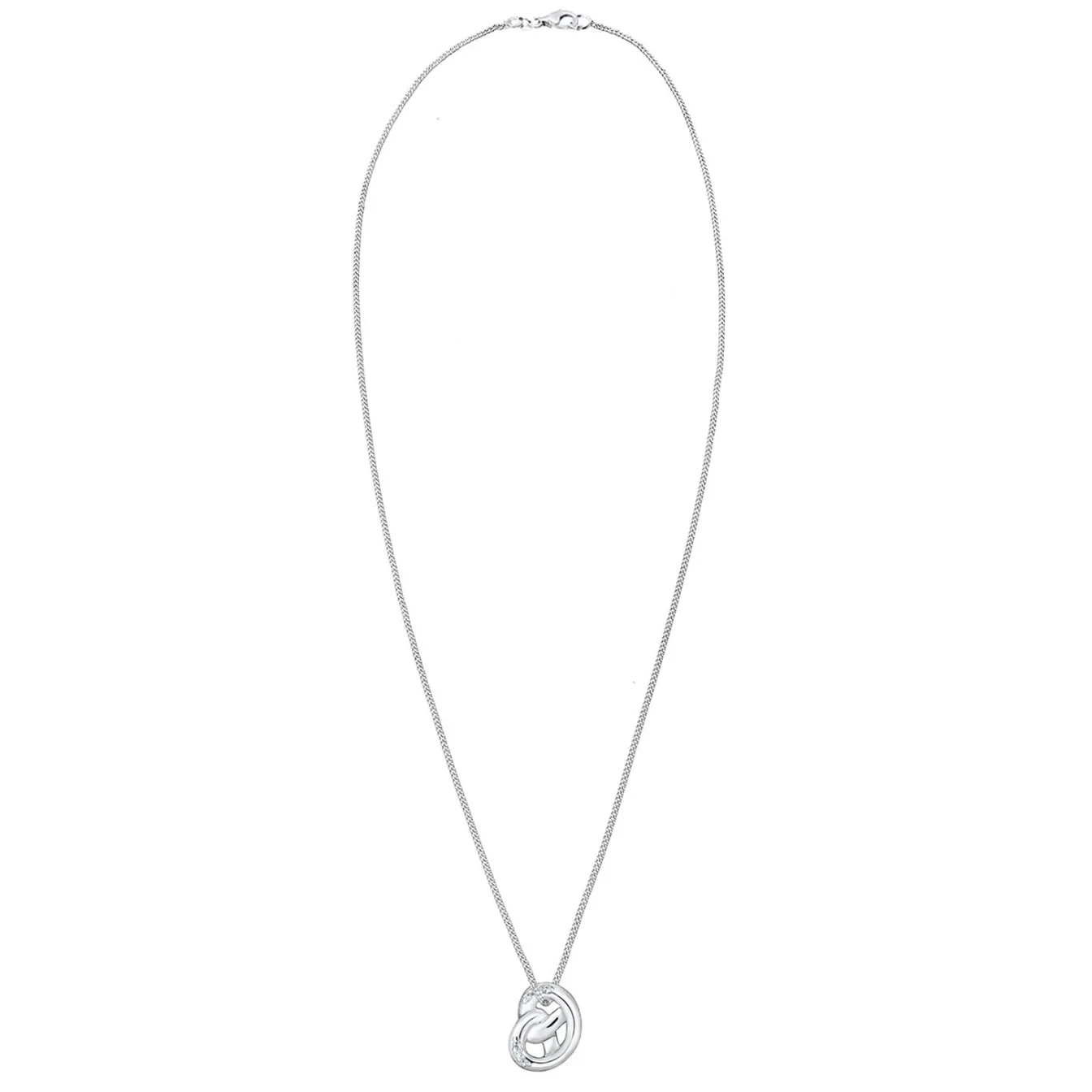 Elli "Halskette Brezel | Kristall (Weiß)< Halsketten|Silber