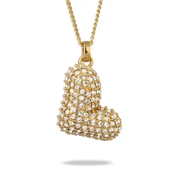 Elli "Halskette Bubble Buchstabe L | Kristalle (Weiß)< Vergoldet|Personalisierter Schmuck