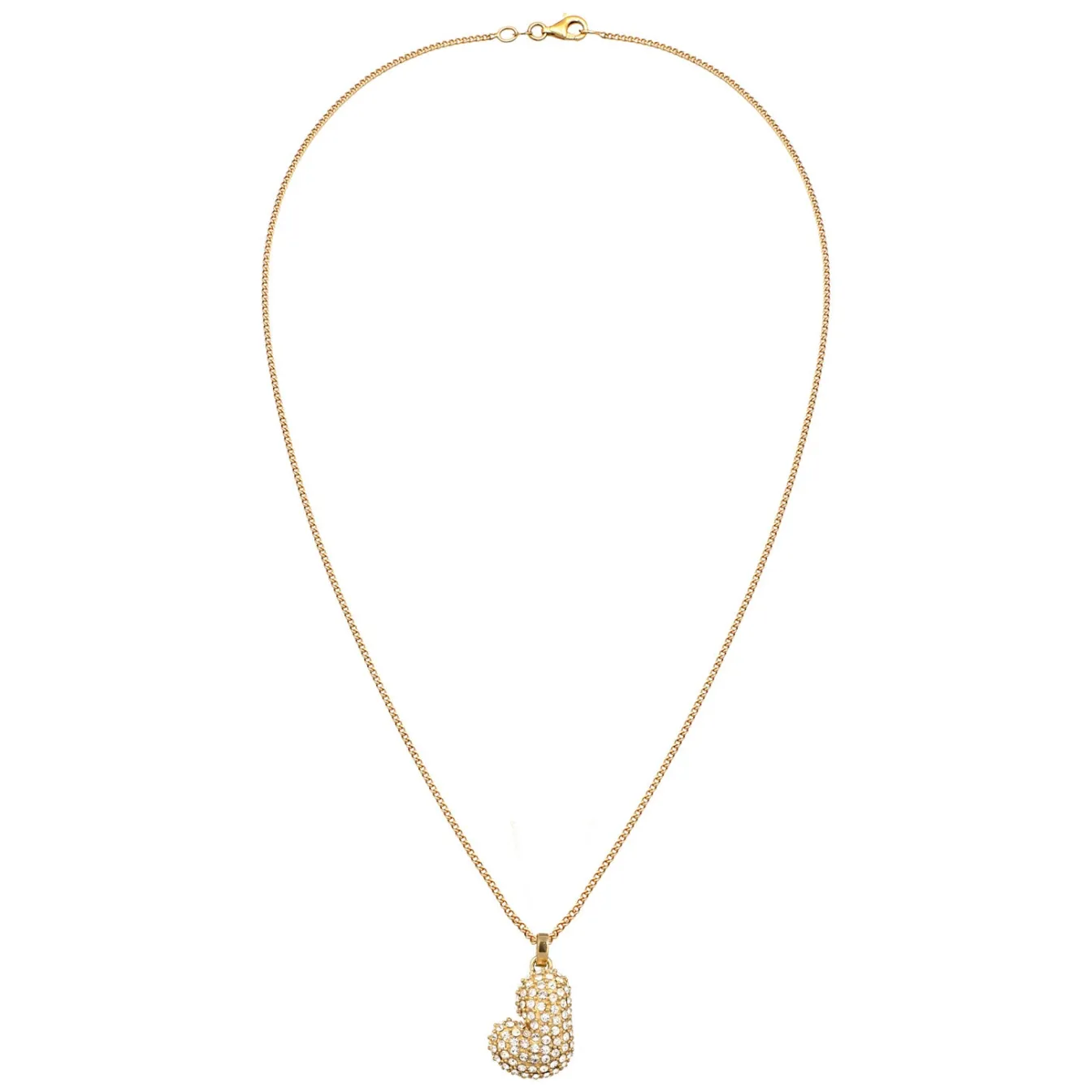 Elli "Halskette Bubble Buchstabe J | Kristalle (Weiß)< Vergoldet|Personalisierter Schmuck