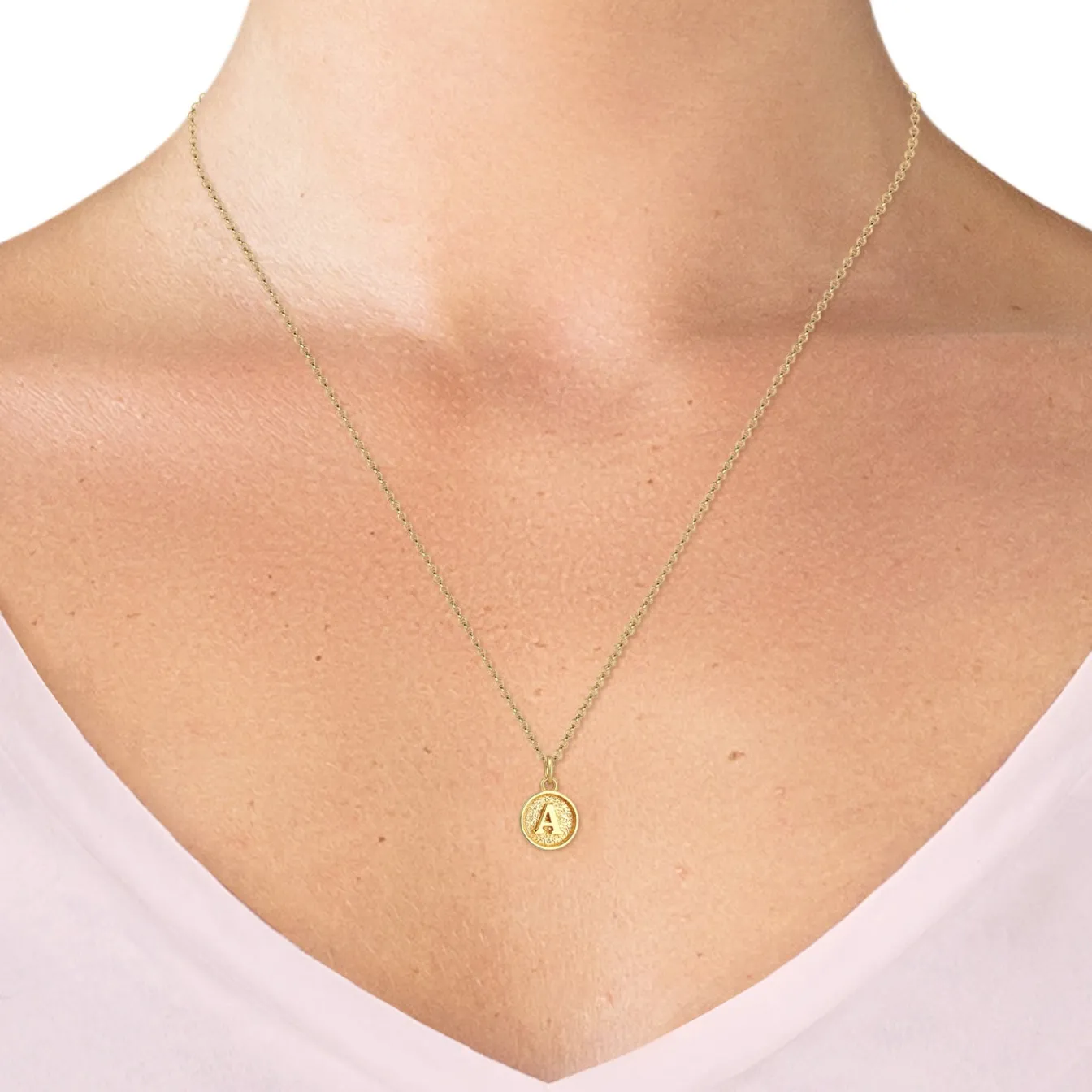 Elli "Halskette Buchstabe A< Personalisierter Schmuck|Halsketten