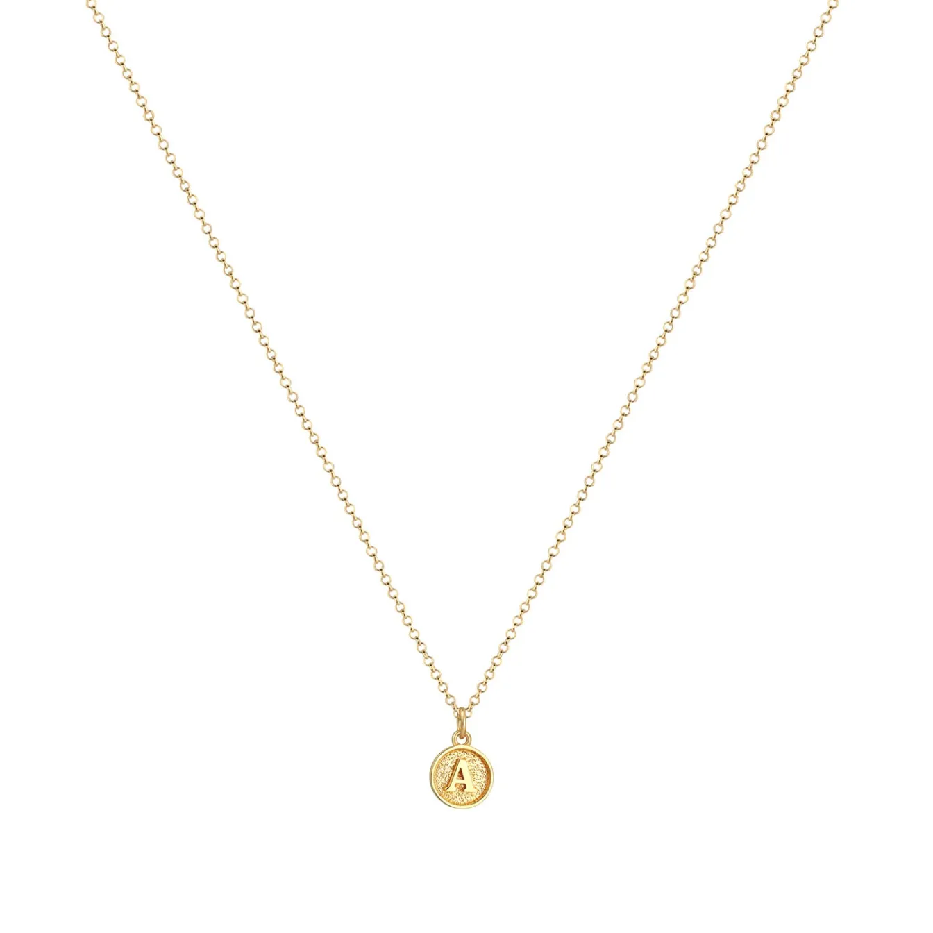 Elli "Halskette Buchstabe A< Personalisierter Schmuck|Halsketten