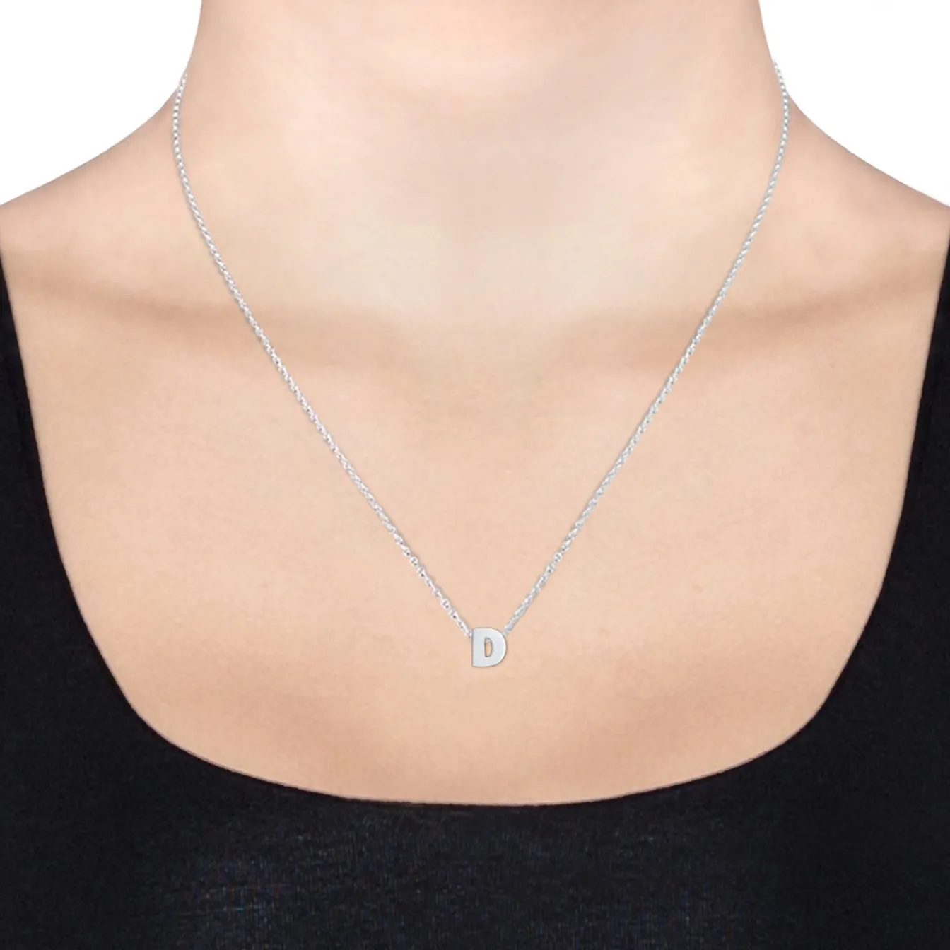 Elli "Halskette Buchstabe D< Personalisierter Schmuck|Halsketten