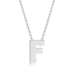 Elli "Halskette Buchstabe F< Personalisierter Schmuck|Halsketten